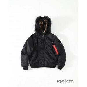 Stussy連名モデルFW 23ボア内張りウール襟ショート丈派克服コート男女同型
