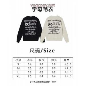 Stussy純色アルファベットセーター