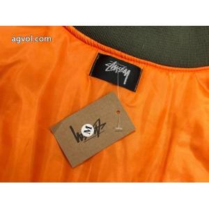 STUSSYステューシーx CDG連名MA 1背中アルファベット刺繍カップル用野球ウェアコットンジャケット
