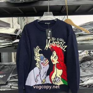 Stussy 2026 SS新型表裏に身を包む大きなLOGOアルファベット柄ジャカードニットクルーネックセーター男女同型