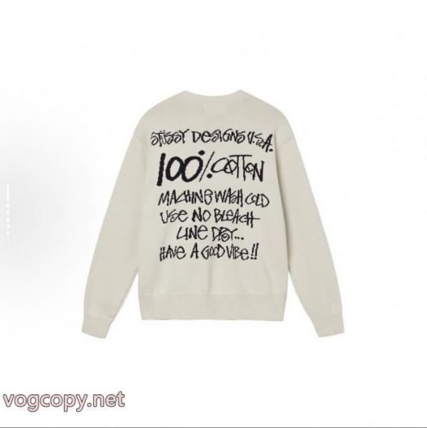 Stussy純色アルファベットセーター 5