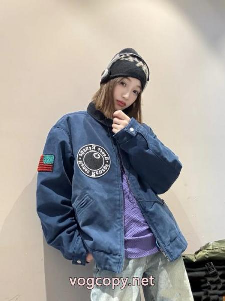 STUSSYストゥッシx Denim Tears連名刺繍エンブレムカップル開襟デニムジャケット 2