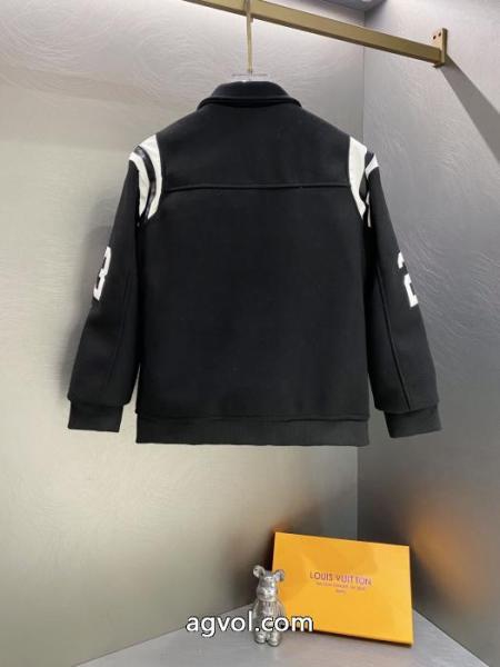 Stussy FW 23 80ラベリングボアインソール開襟ジャケット野球ウェアコート男女同型 4