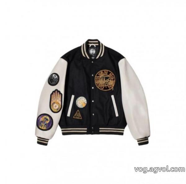 StussyストゥッシーDries Van Noten x Stussy 22 FW連名爆発アイテム野球ウェアジャケット 0