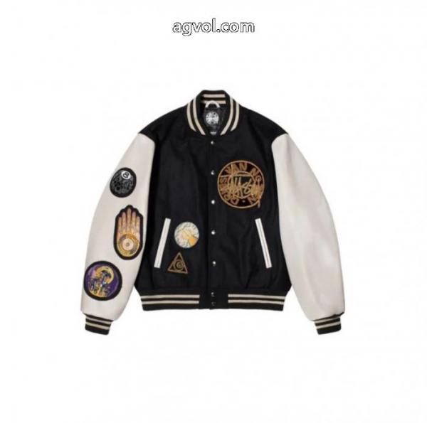 StussyストゥッシーDries Van Noten x Stussy 22 FW連名爆発アイテム野球ウェアジャケット 2