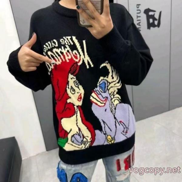 Stussy 2026 SS新型表裏に身を包む大きなLOGOアルファベット柄ジャカードニットクルーネックセーター男女同型 3